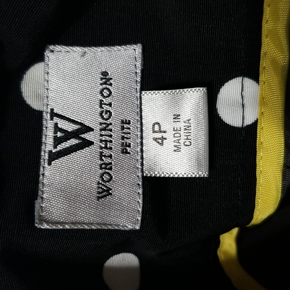 Worthington petite black polka dot skirt, size 4P - Picture 12 of 12